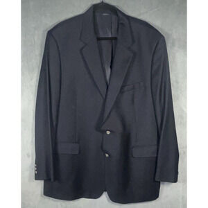 346 Brooks‎ Brothers Men's Navy Blue Wool Cashmere Blazer 48L Silver Button